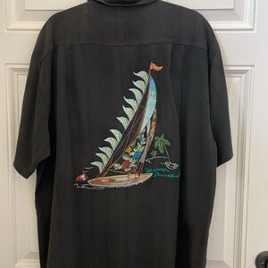 Tommy Bahama Black Casual Button Down Shirt